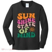 Retro Sun Shine On My Mind Vacation Kids Long Sleeve Shirt thumb 0