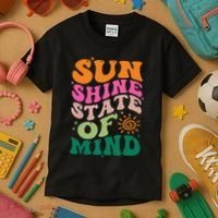 Retro Sun Shine On My Mind Vacation Kids T-Shirt thumb 3
