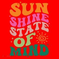 Retro Sun Shine On My Mind Vacation Santa Hat thumb 1