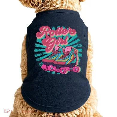 Roller Skate Skating 70s Retro Gift Doggie Tank