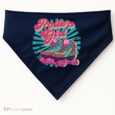 Roller Skate Skating 70s Retro Gift USA-Made Doggie Bandana