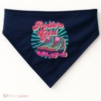 Roller Skate Skating 70s Retro Gift USA-Made Doggie Bandana thumb 0