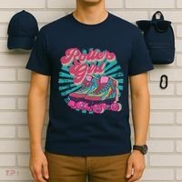 Roller Skate Skating 70s Retro Gift T-Shirt thumb 6