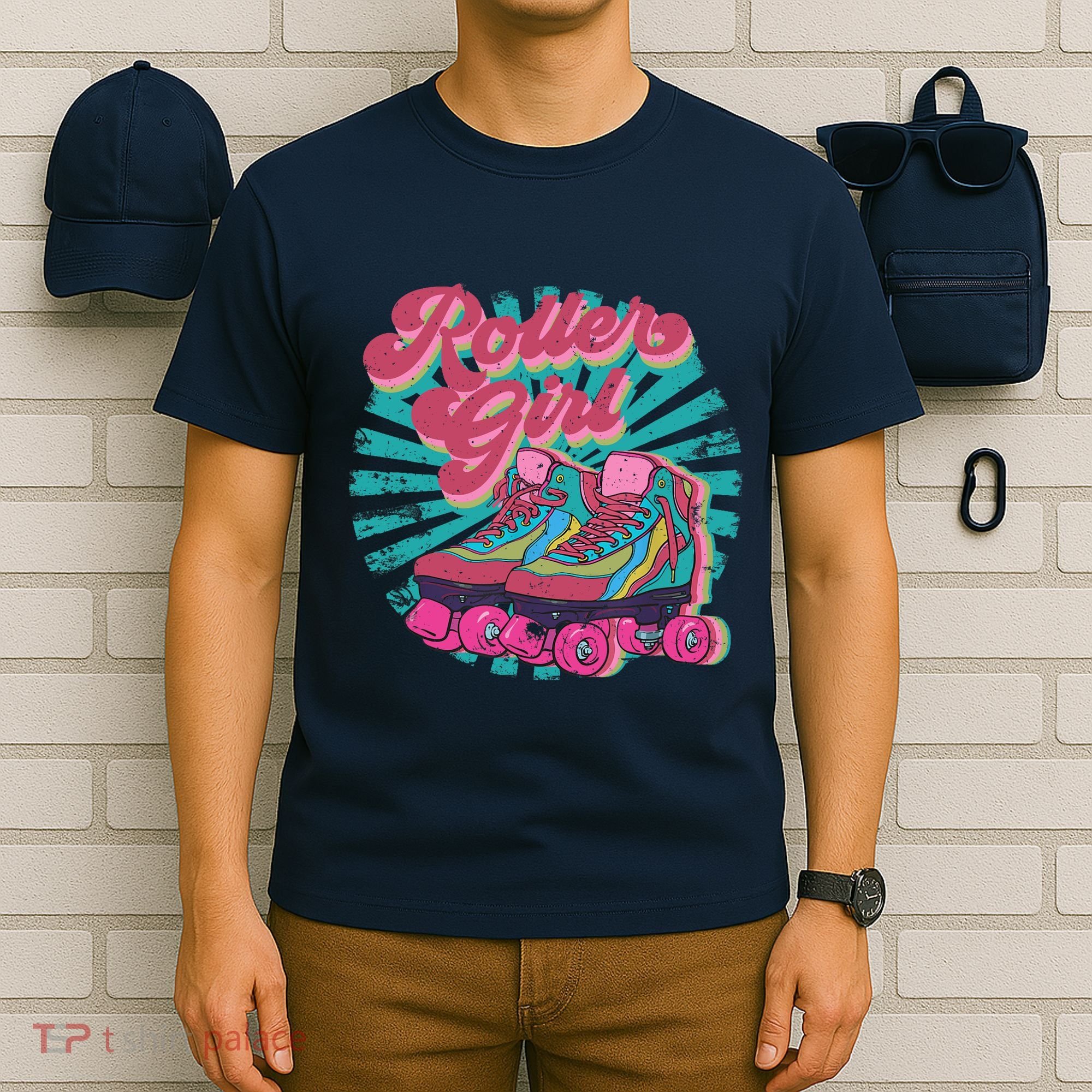 Roller Skate Skating 70s Retro Gift T-Shirt
