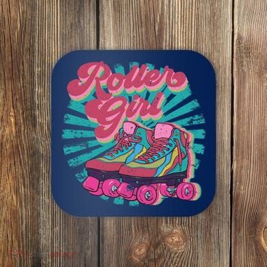 Roller Skate Skating 70s Retro Gift Coaster
