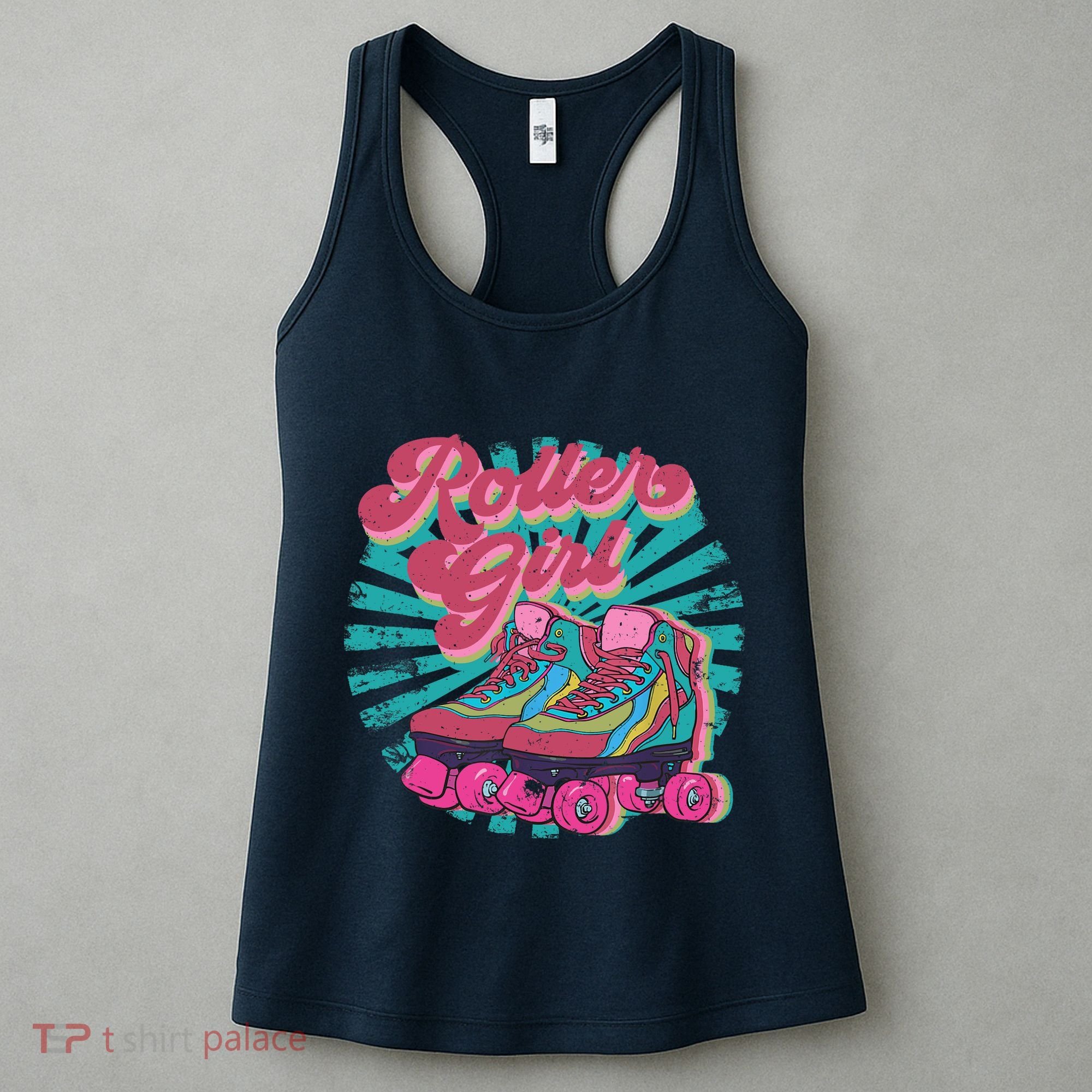 Roller Skate Skating 70s Retro Gift Women's Tank Top