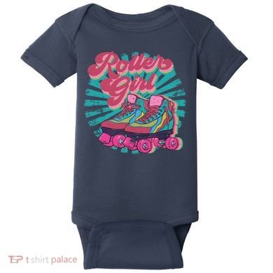 Roller Skate Skating 70s Retro Gift Baby Bodysuit