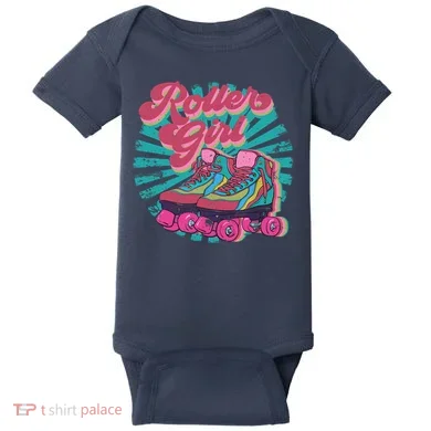 Roller Skate Skating 70s Retro Gift Baby Bodysuit