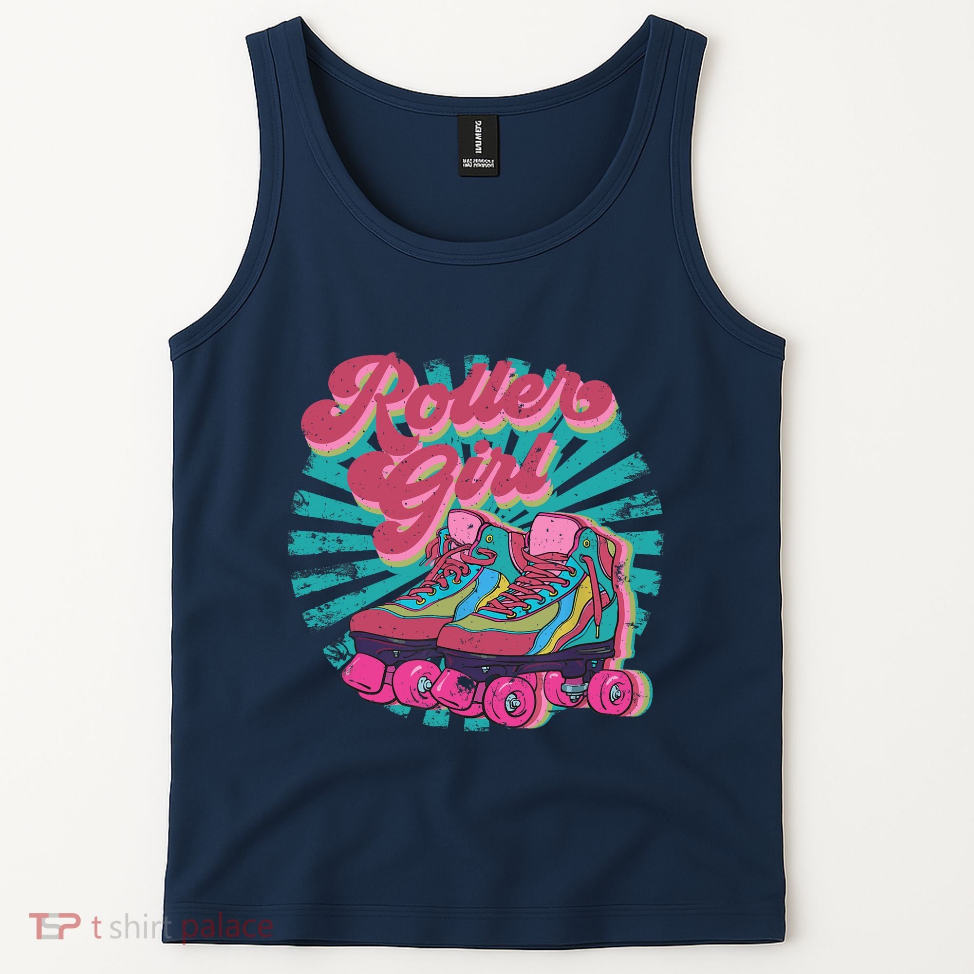 Roller Skate Skating 70s Retro Gift Tank Top