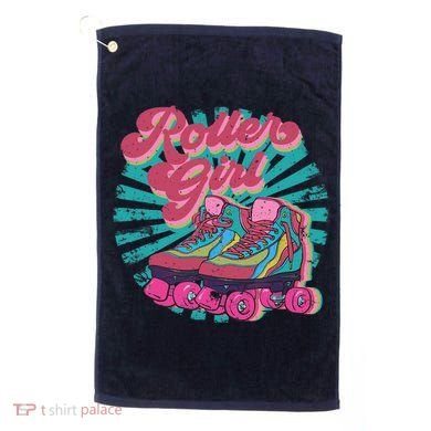 Roller Skate Skating 70s Retro Gift Golf Towel