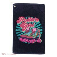 Roller Skate Skating 70s Retro Gift Golf Towel thumb 0