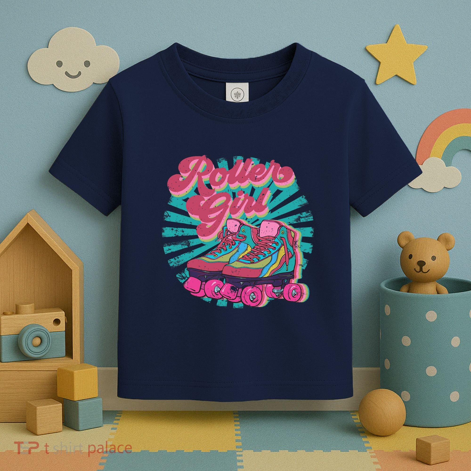 Roller Skate Skating 70s Retro Gift Toddler T-Shirt