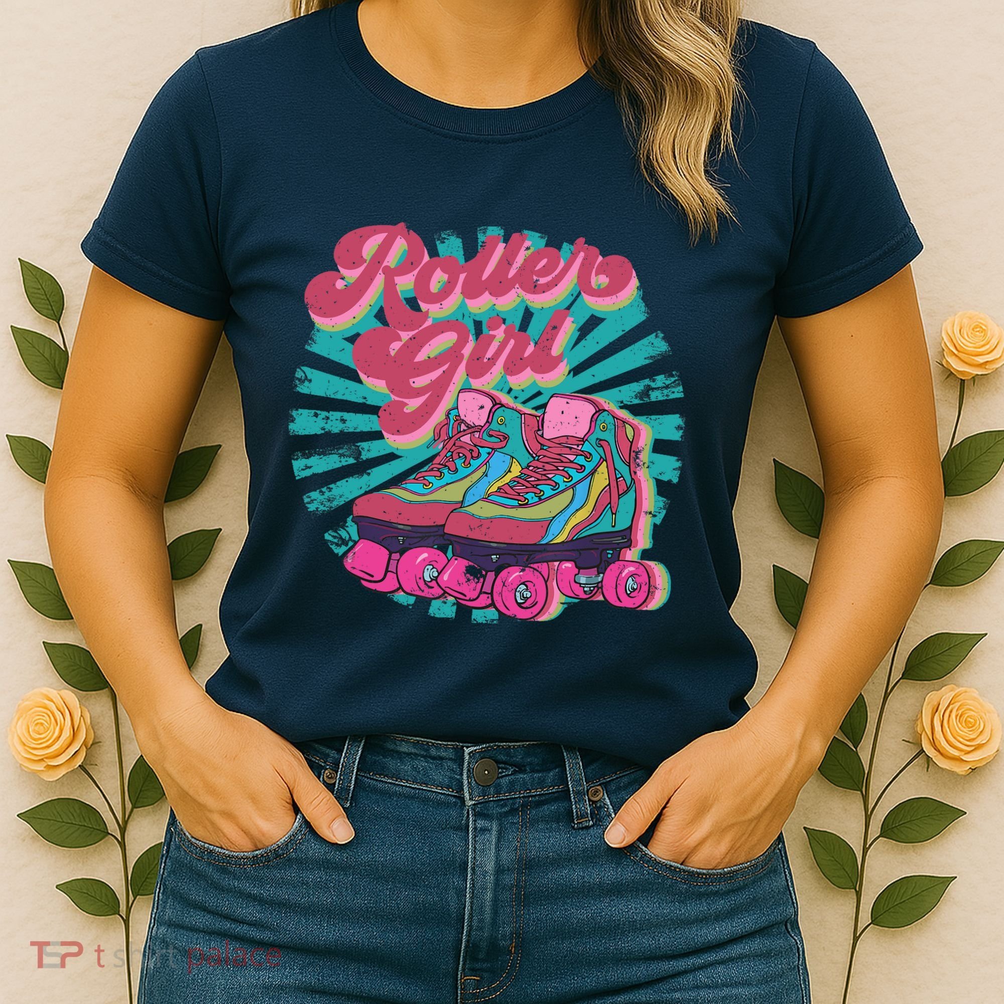 Roller Skate Skating 70s Retro Gift Women's T-Shirt