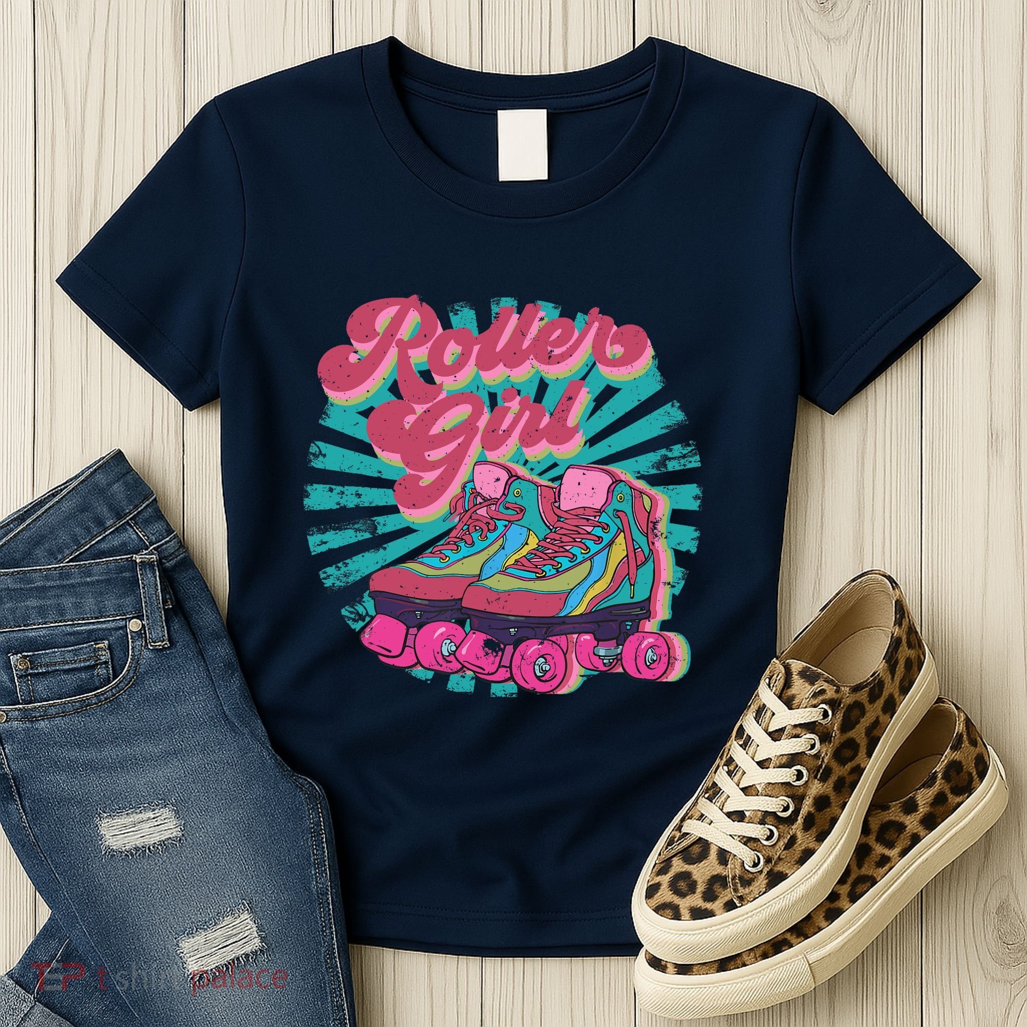 Roller Skate Skating 70s Retro Gift Women's T-Shirt