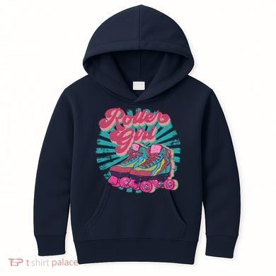 Roller Skate Skating 70s Retro Gift Kids Hoodie