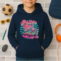 Roller Skate Skating 70s Retro Gift Kids Hoodie thumb 2