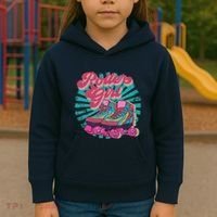 Roller Skate Skating 70s Retro Gift Kids Hoodie thumb 3