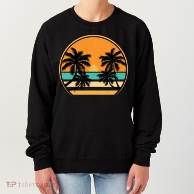 Retro Summer Sunset Vibe Vacation Beach Life Women's Sweatshirt