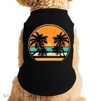 Retro Summer Sunset Vibe Vacation Beach Life Doggie Tank thumb 0