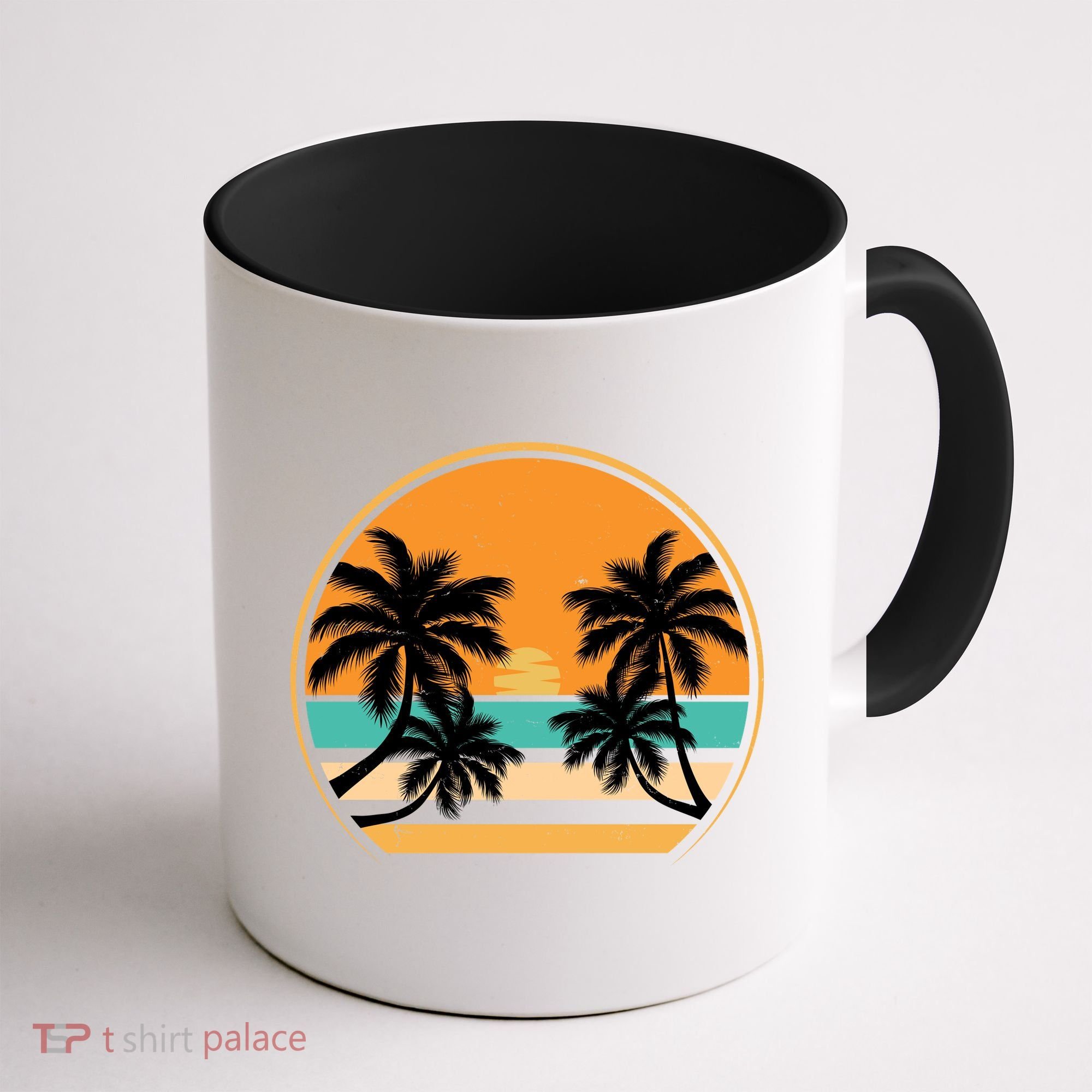 Retro Summer Sunset Vibe Vacation Beach Life Coffee Mug