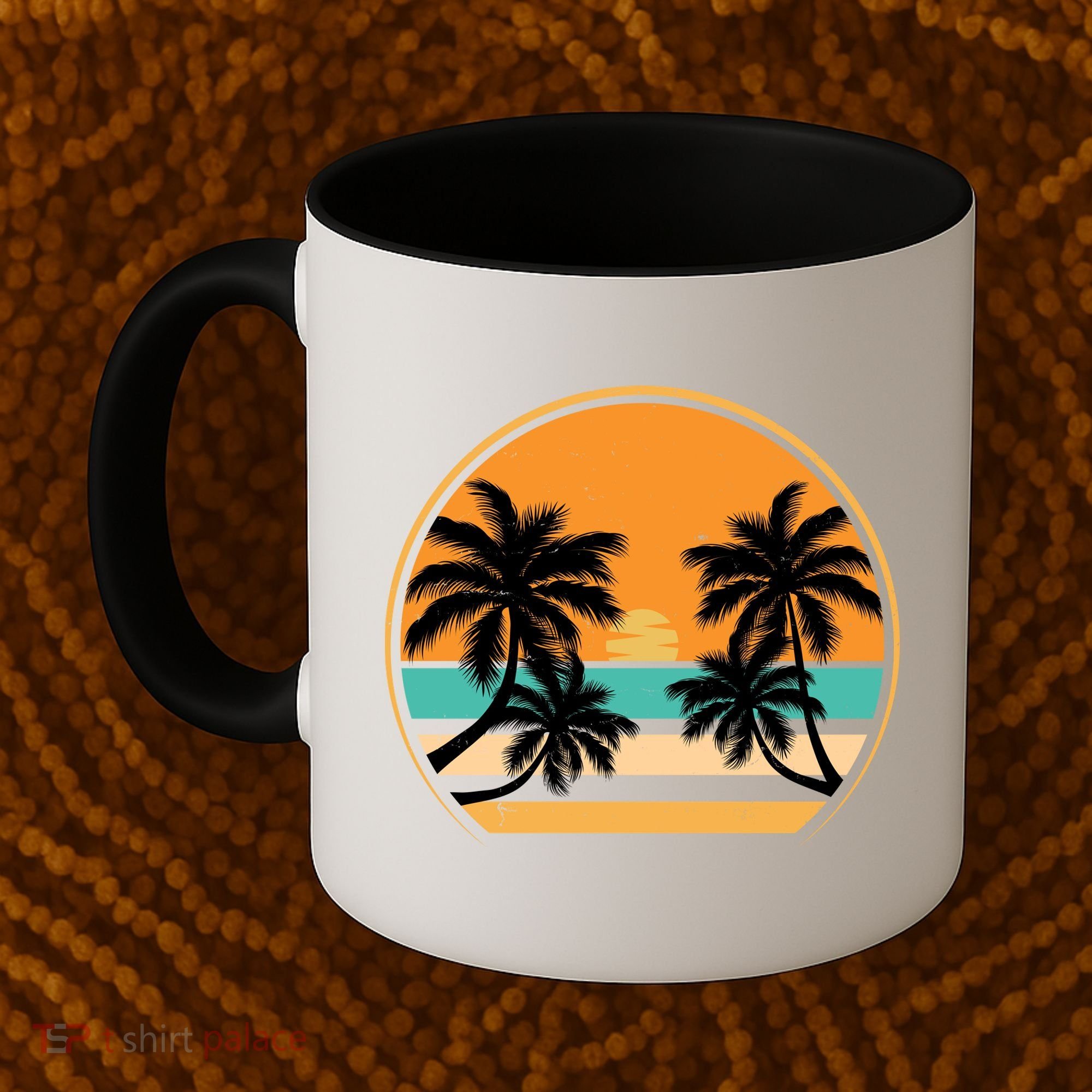 Retro Summer Sunset Vibe Vacation Beach Life Coffee Mug