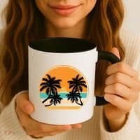 Retro Summer Sunset Vibe Vacation Beach Life Coffee Mug thumb 3