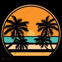 Retro Summer Sunset Vibe Vacation Beach Life Women's Hoodie thumb 2
