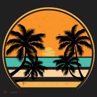 Retro Summer Sunset Vibe Vacation Beach Life Golf Towel thumb 3