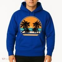 Retro Summer Sunset Vibe Vacation Beach Life Hoodie thumb 2