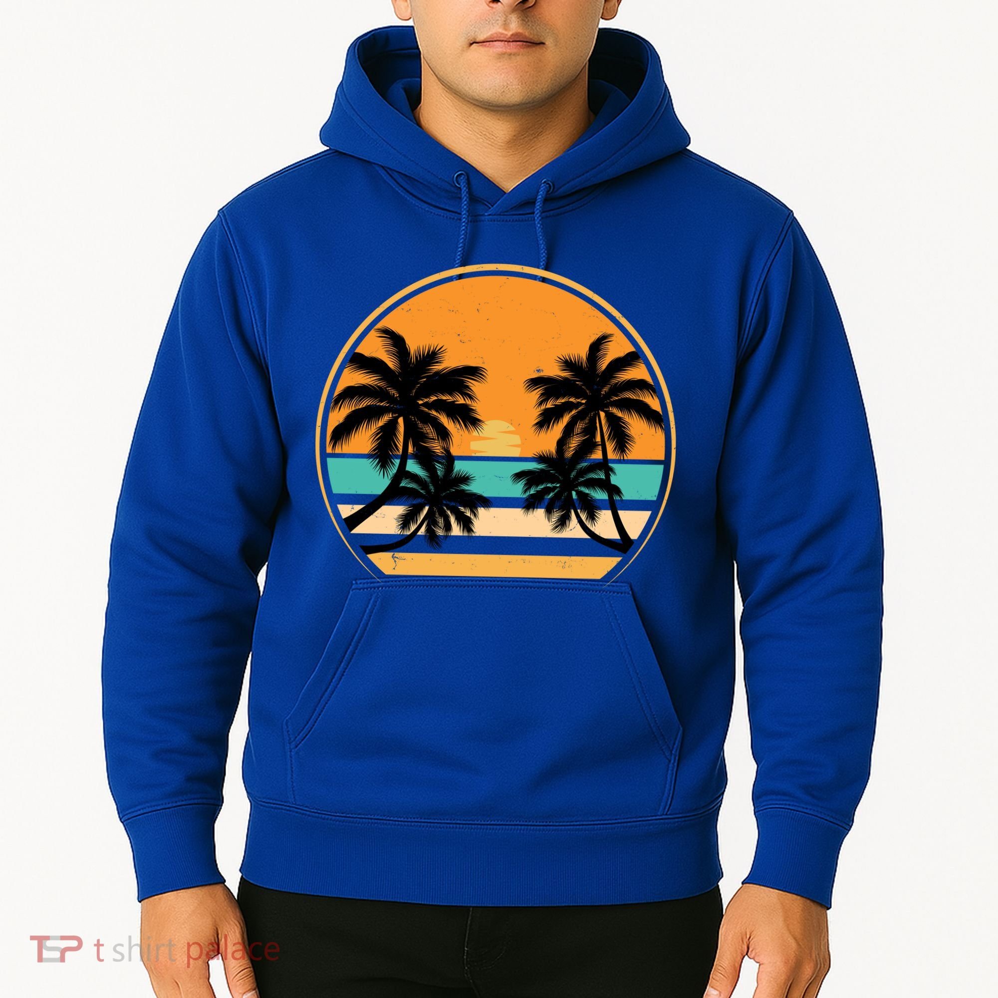 Retro Summer Sunset Vibe Vacation Beach Life Hoodie