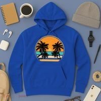 Retro Summer Sunset Vibe Vacation Beach Life Hoodie thumb 3