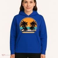 Retro Summer Sunset Vibe Vacation Beach Life Hoodie thumb 5