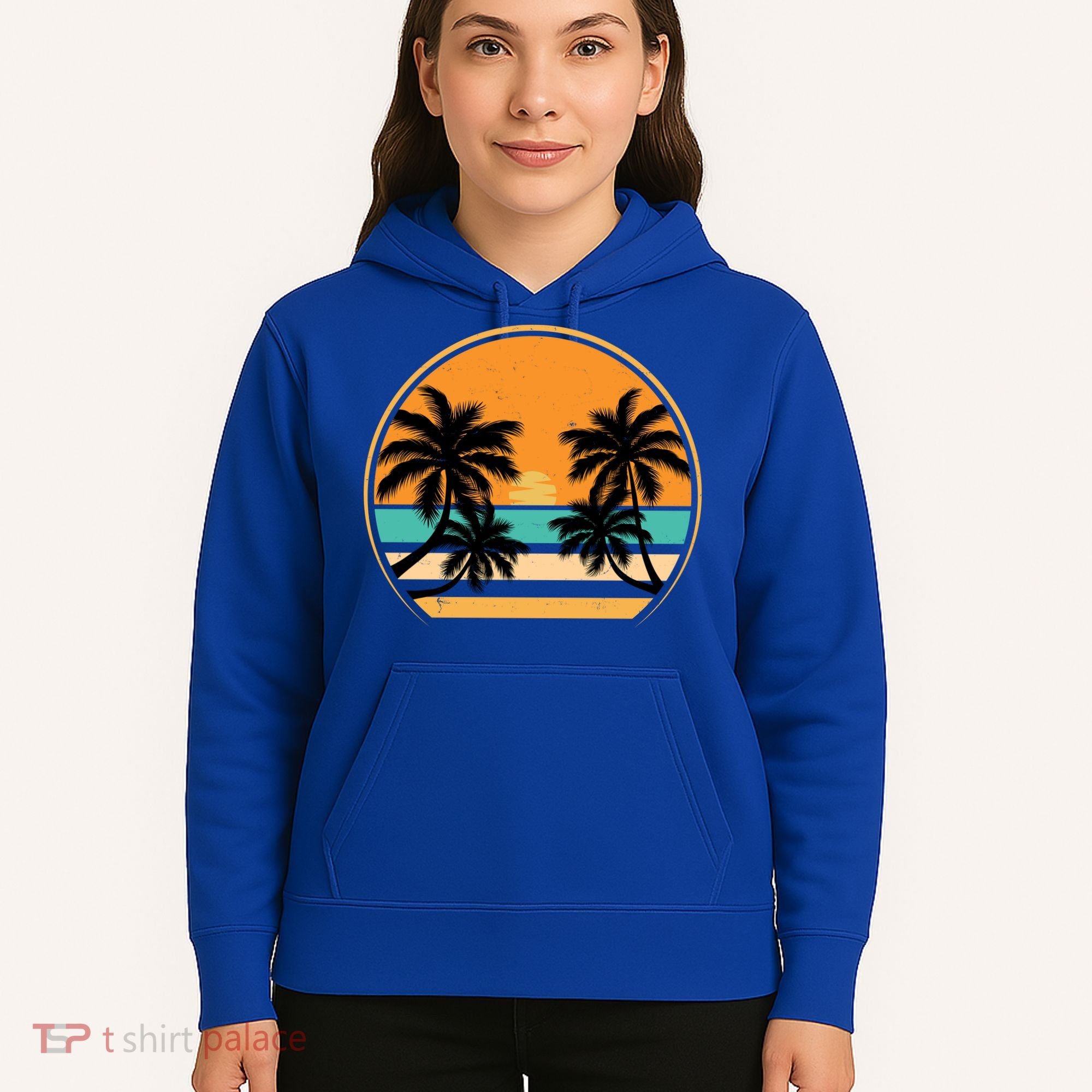 Retro Summer Sunset Vibe Vacation Beach Life Hoodie