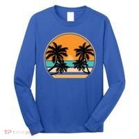 Retro Summer Sunset Vibe Vacation Beach Life Long Sleeve Shirt thumb 0