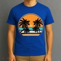 Retro Summer Sunset Vibe Vacation Beach Life T-Shirt thumb 3