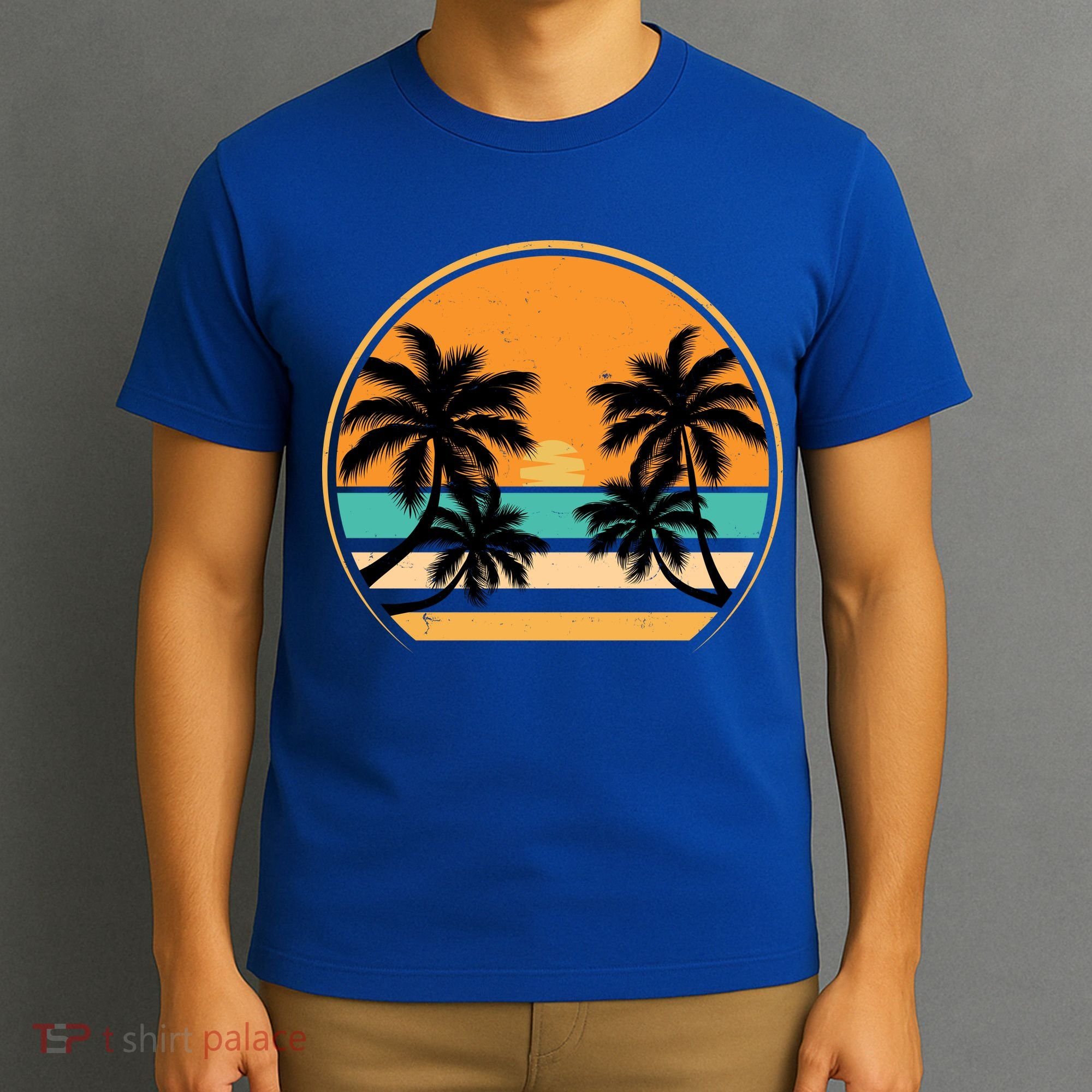 Retro Summer Sunset Vibe Vacation Beach Life T-Shirt