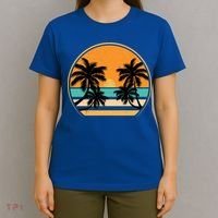 Retro Summer Sunset Vibe Vacation Beach Life T-Shirt thumb 4