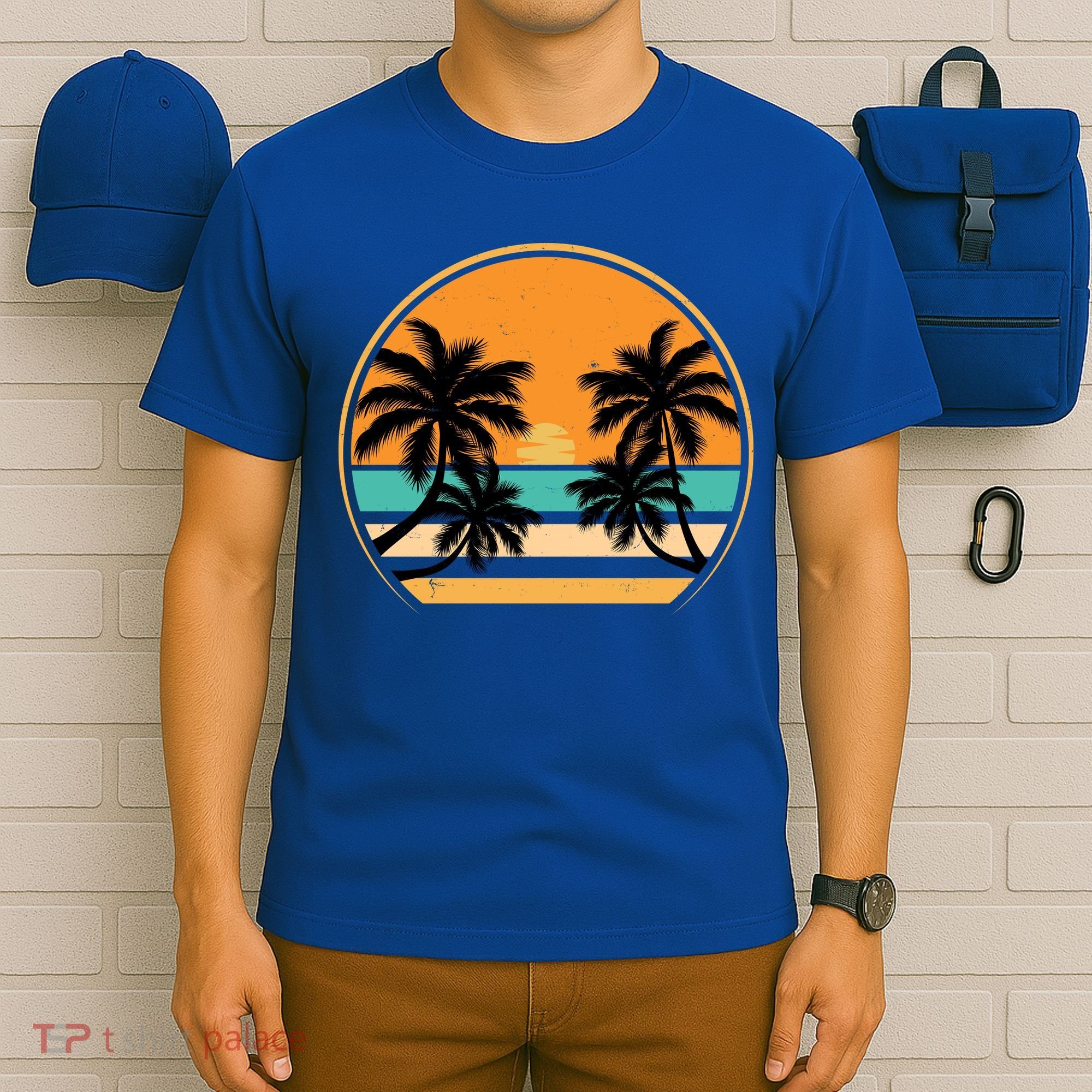 Retro Summer Sunset Vibe Vacation Beach Life T-Shirt