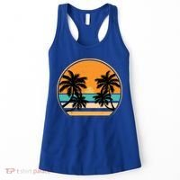 Retro Summer Sunset Vibe Vacation Beach Life Women's Tank Top thumb 0