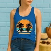 Retro Summer Sunset Vibe Vacation Beach Life Women's Tank Top thumb 2