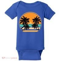 Retro Summer Sunset Vibe Vacation Beach Life Baby Bodysuit thumb 0