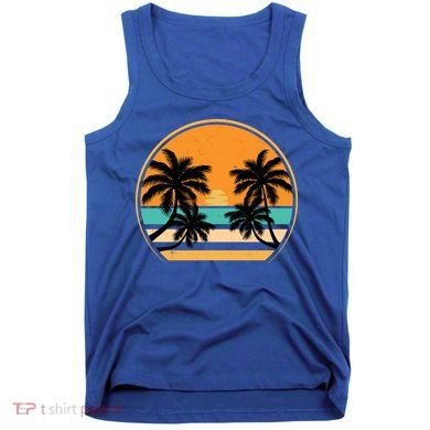 Retro Summer Sunset Vibe Vacation Beach Life Tank Top