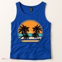 Retro Summer Sunset Vibe Vacation Beach Life Tank Top thumb 2