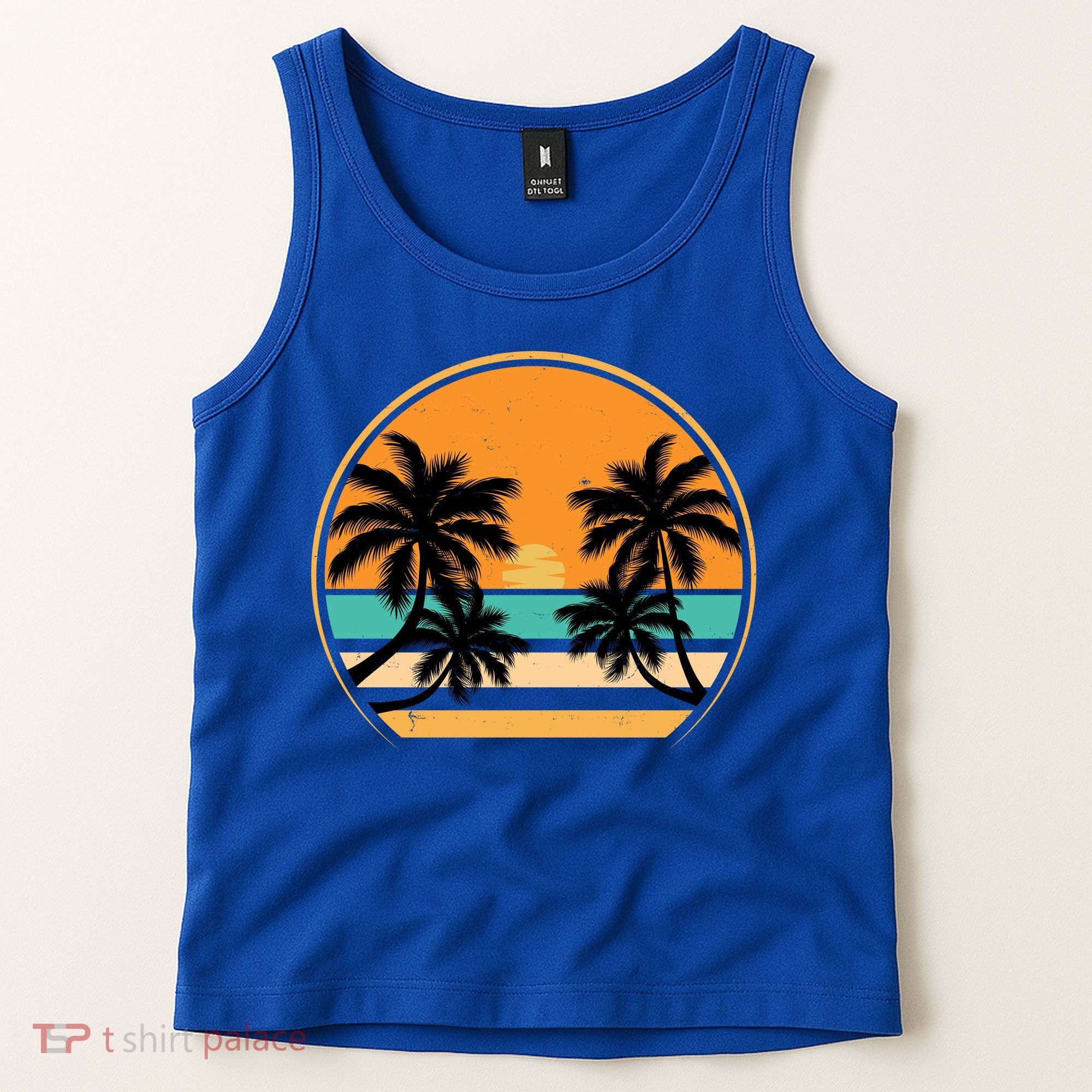 Retro Summer Sunset Vibe Vacation Beach Life Tank Top