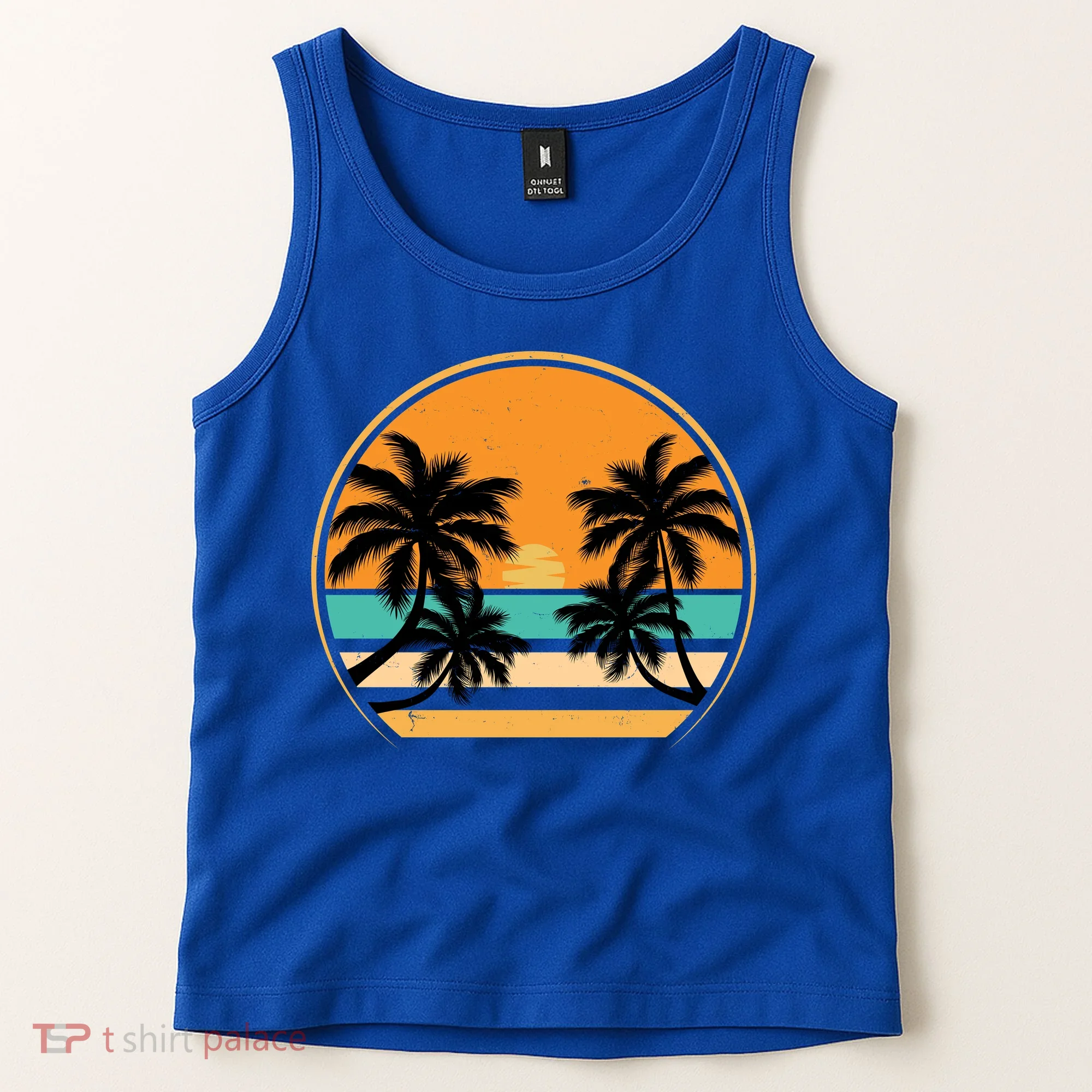 Retro Summer Sunset Vibe Vacation Beach Life Tank Top