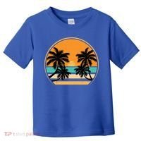 Retro Summer Sunset Vibe Vacation Beach Life Toddler T-Shirt thumb 0