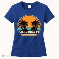 Retro Summer Sunset Vibe Vacation Beach Life Women's T-Shirt thumb 0