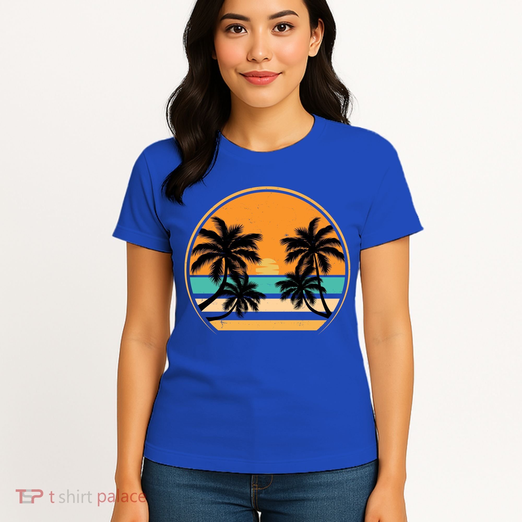 Retro Summer Sunset Vibe Vacation Beach Life Women's T-Shirt