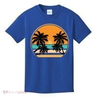 Retro Summer Sunset Vibe Vacation Beach Life Kids T-Shirt thumb 0