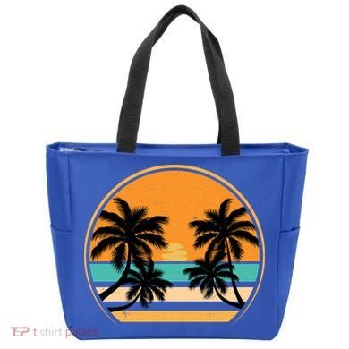 Retro Summer Sunset Vibe Vacation Beach Life Tote Bag